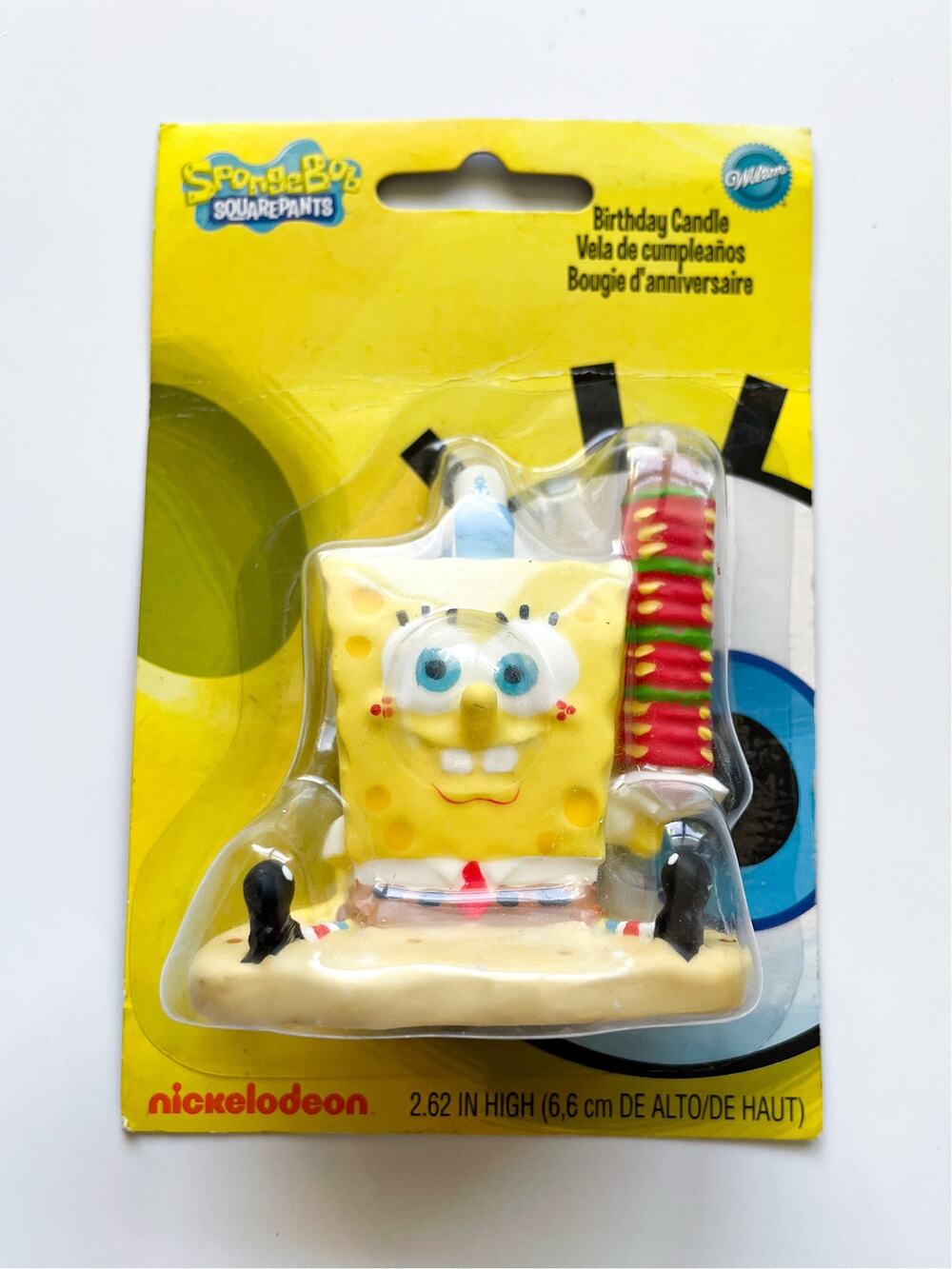 New in Package Y2K Wilton Spongebob Birthday Candle Cake Topper Rare